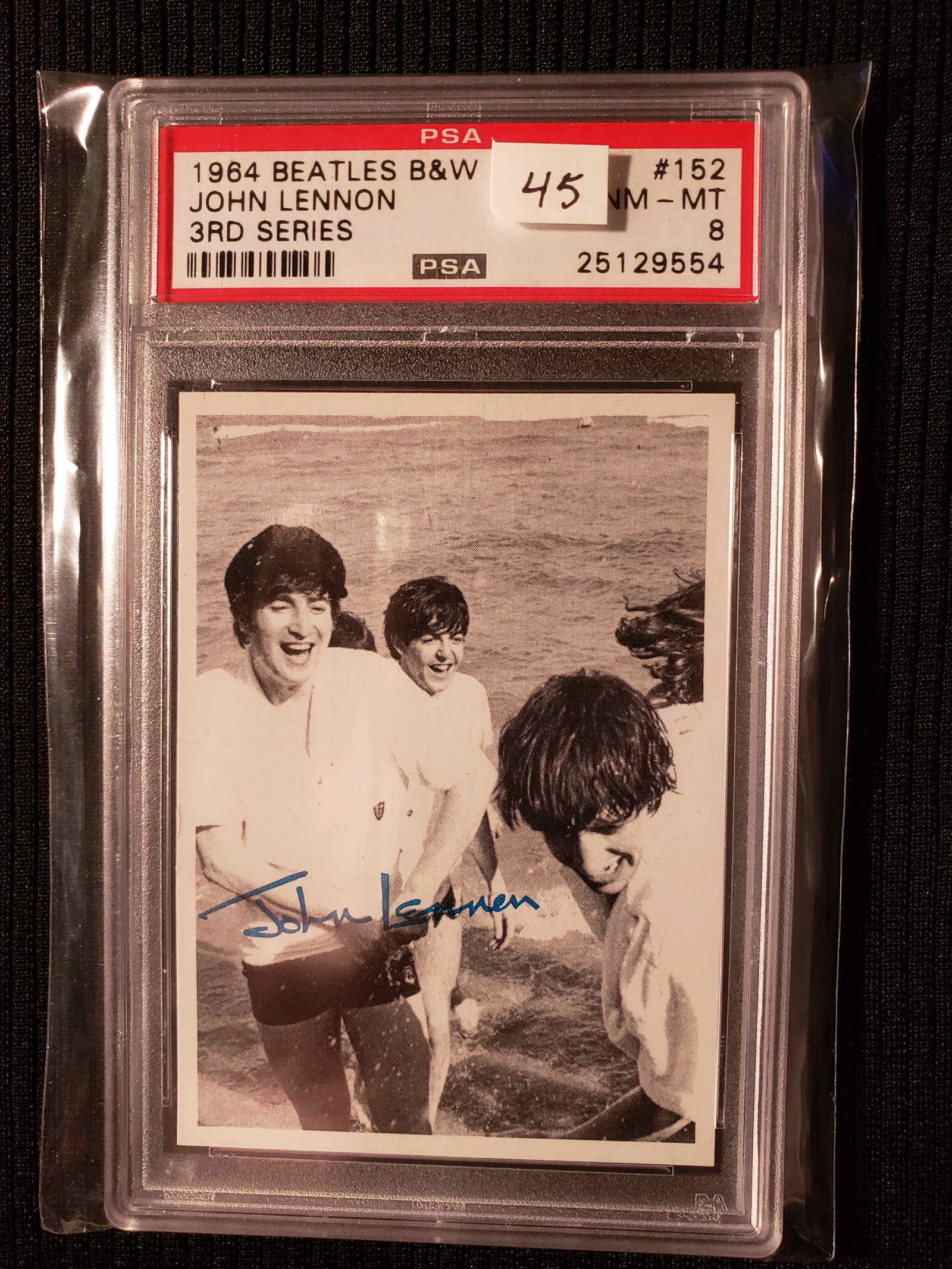 PSA GRADED 1964 BEATLES 3RD SERIES B&W CARD (1 of 2)