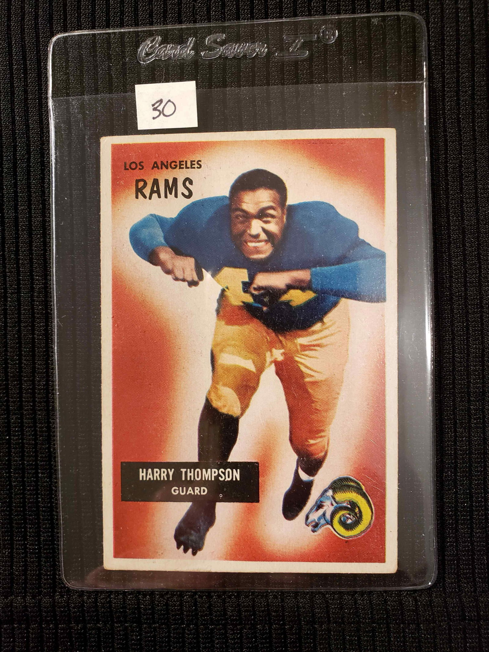 1955 BOWMAN FOOTBALL CARD HARRY THOMPSON RAMS (1 of 1)