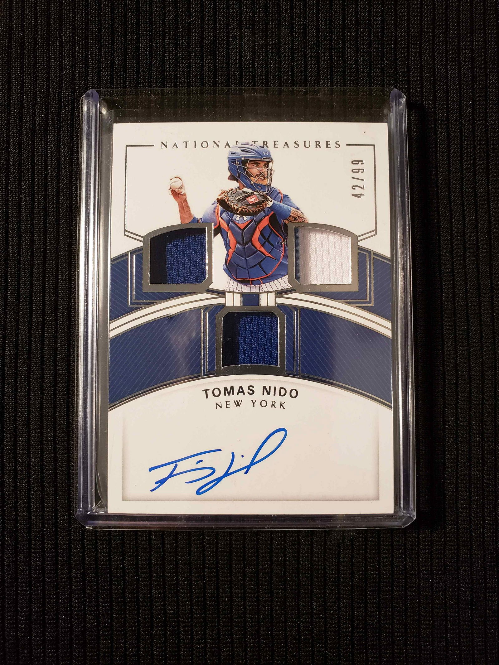 TOMAS NIDO NEW YORK METS TRIPLE RELIC AUTO (1 of 2)