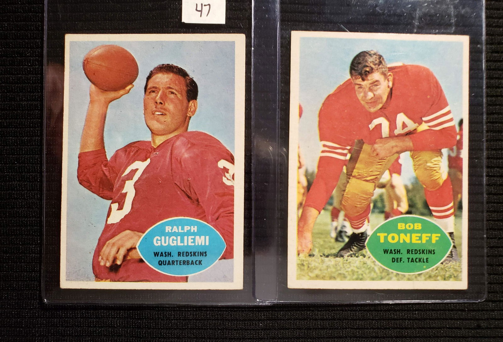 1960 TOPPS FOOTBALL WASH. REDSKINS CARDS (1 of 1)