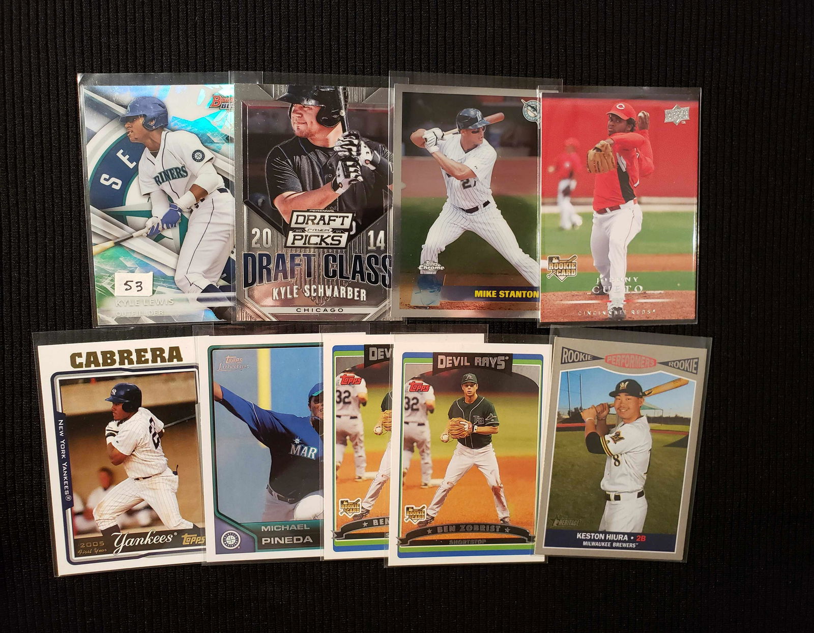 LOT OF 9 BASEBALL TOP ROOKIE PROSPECT CARDS (1 of 1)