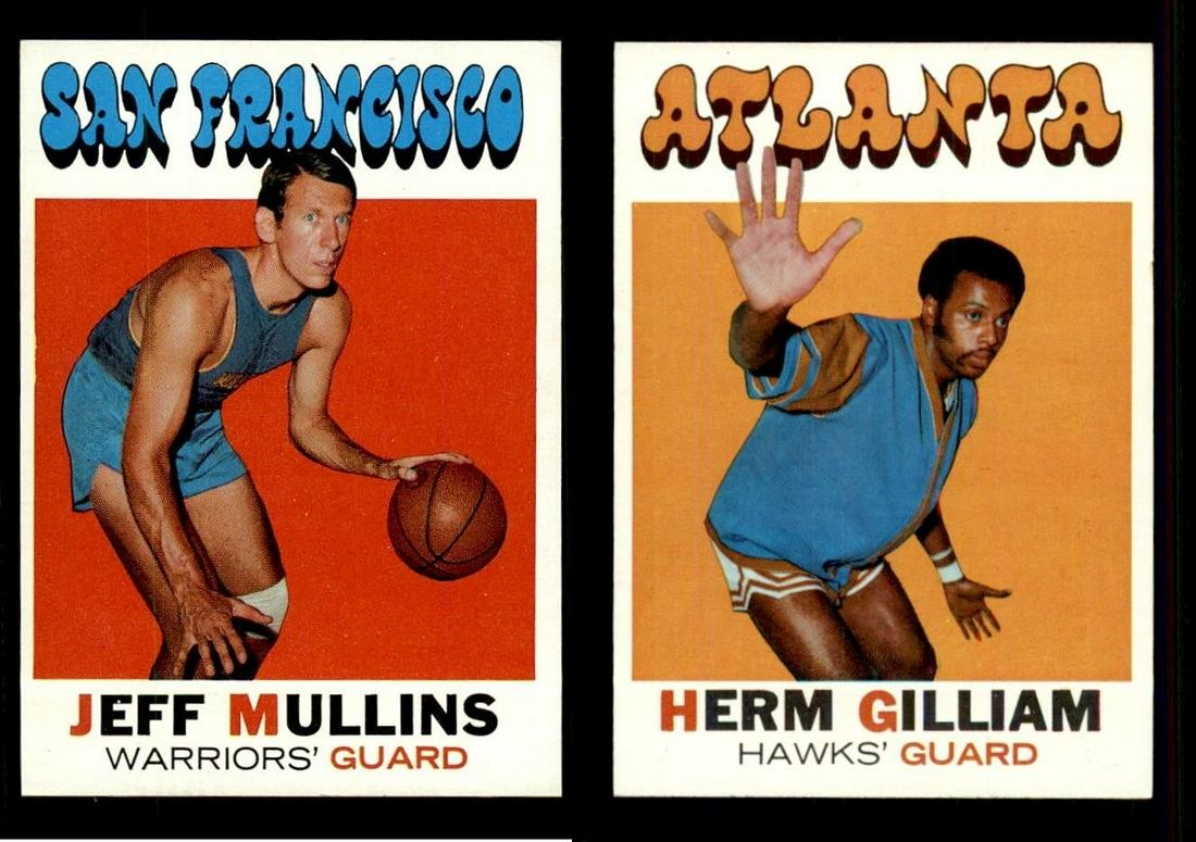 VINTAGE 1971 TOPPS BASKETBALL CARDS: Jeff Mullins AND CARD #123 Herm Gilliam