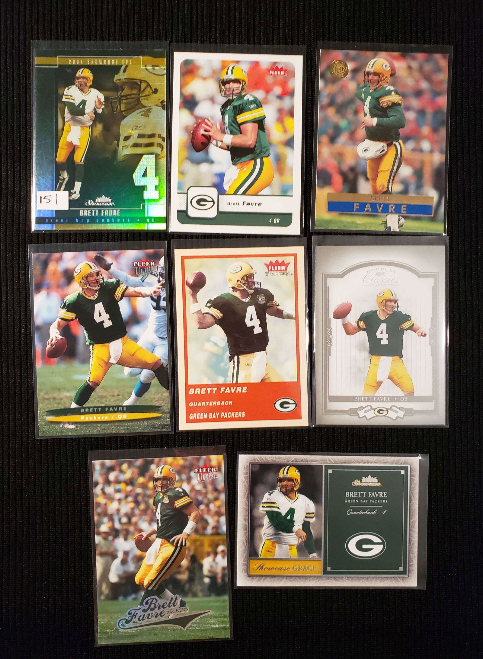 LOT OF 8 BRETT FAVRE GREEN BAY PACKERS CARDS (1 of 1)