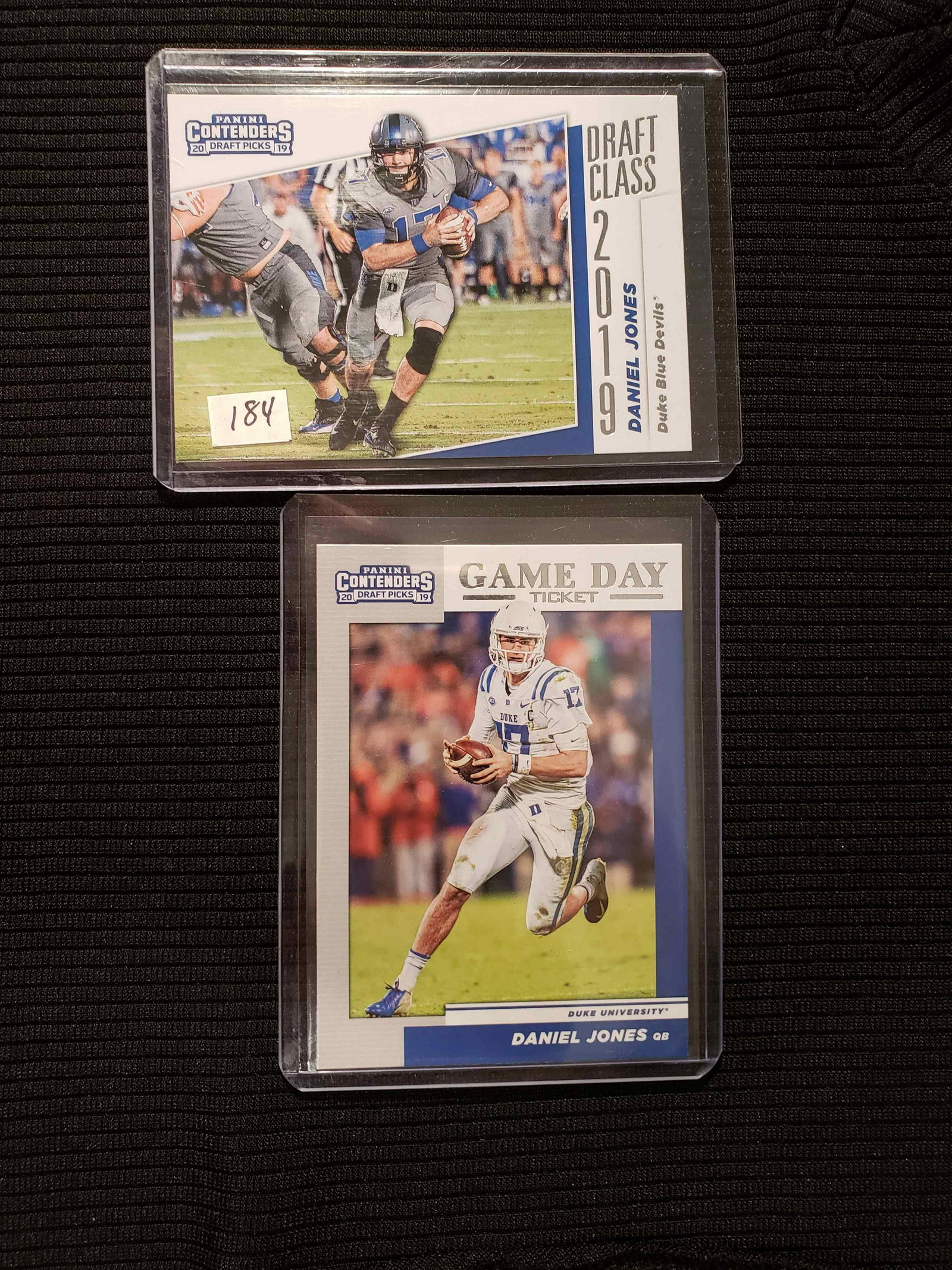 DANNY DIMES NEW YORK GIANTS QB ROOKIE CARDS: PANINI CONTENDERS GAME DAY ROOKIE TICKET & 2019 DRAFT CLASS INSERT