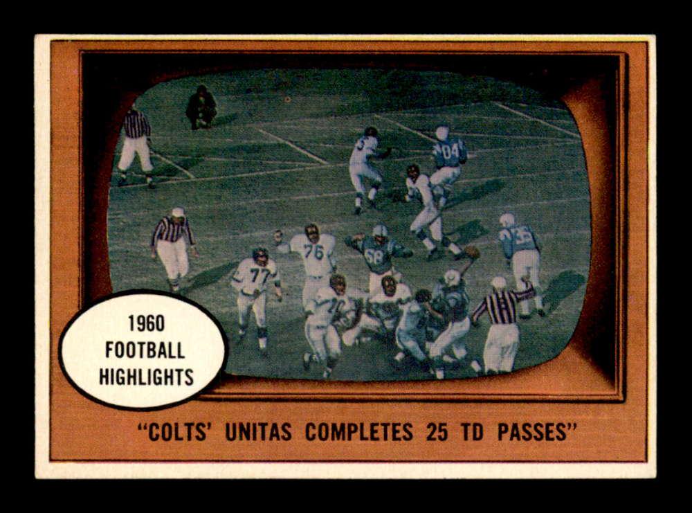JOHNNY UNITAS 1961 Topps FOOTBALL CARD (1 of 2)