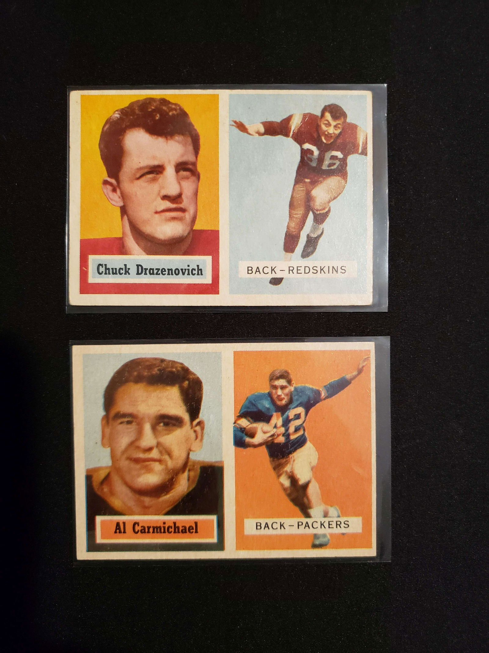 LOT OF (2) 1957 TOPPS FOOTBALL CARD (1 of 2)