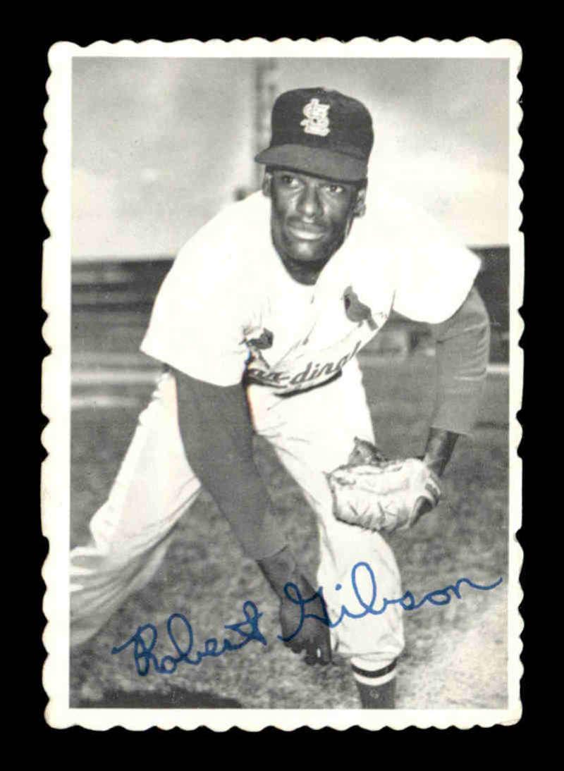 1969 Topps Deckle EDGE #29 Bob Gibson EX+: 1969 Topps Deckle EDGE #29 Bob Gibson EX+