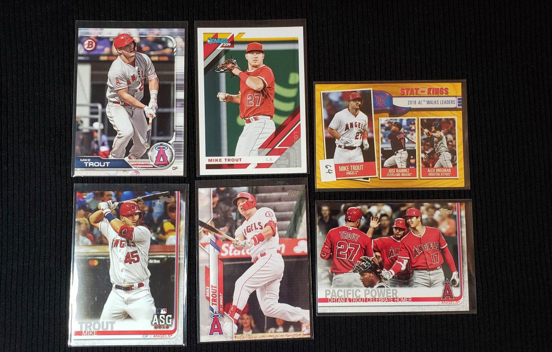 LOT OF 6 DIFFERENT MIKE TROUT CARDS (1 of 1)
