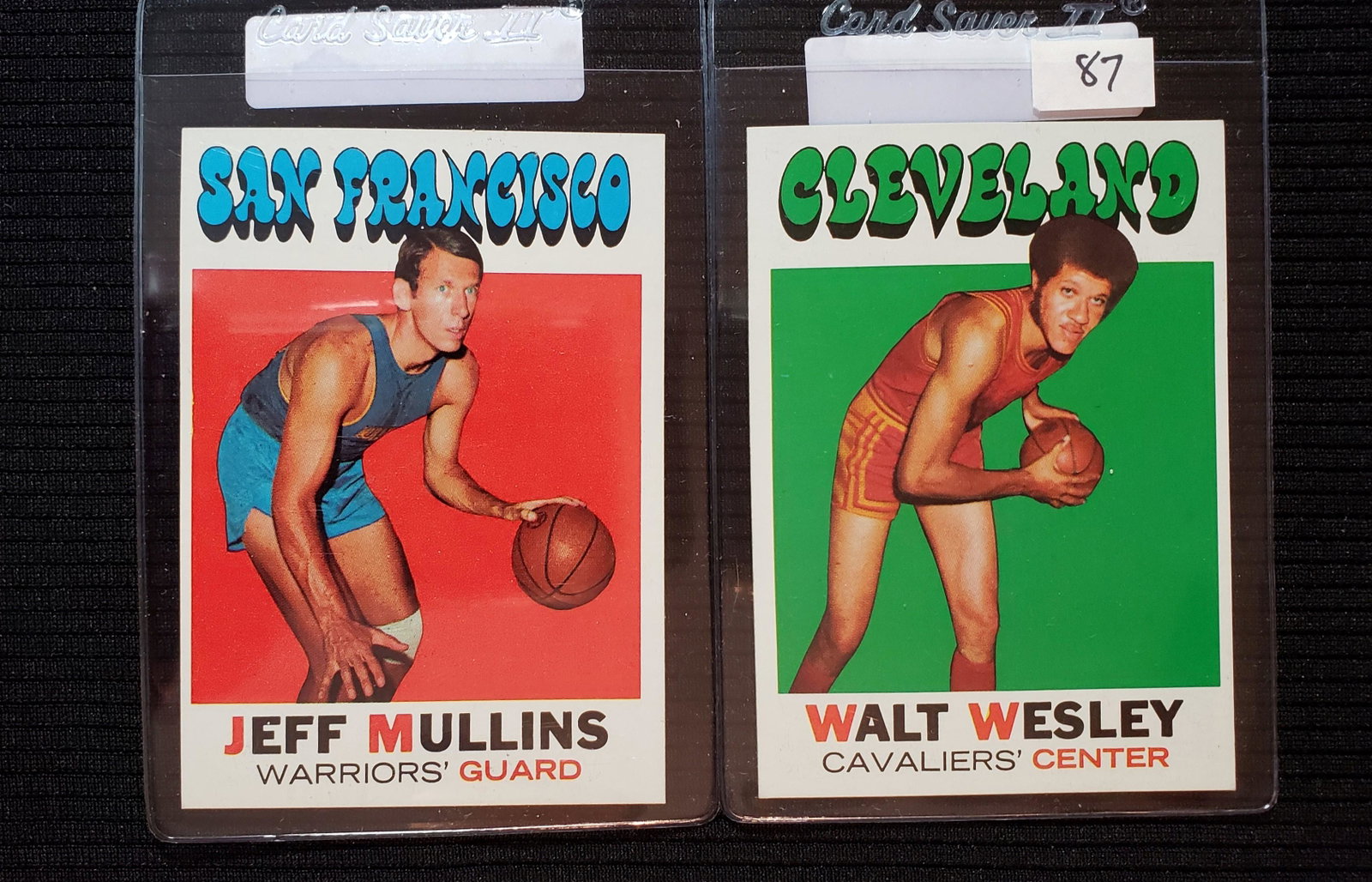 1971 TOPPS BASKETBALL CARDS: WALT WESLEY AND JEFF MULLINS