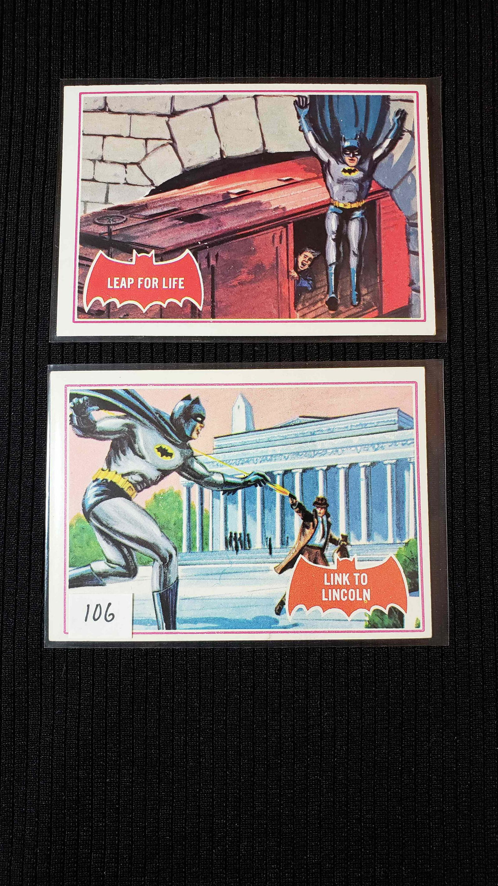 1966 BATMAN RED BAT SERIES TRADING CARDS (1 of 2)