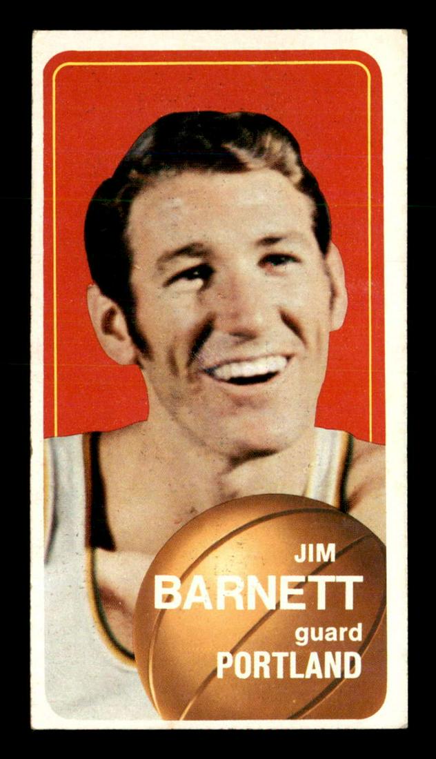 1970 TOPPS TALL BOY JIM BARNETT PORTLAND TRAIL BLAZERS: 1970 TOPPS BASKETBALLL CARD JIM BARNETT #142