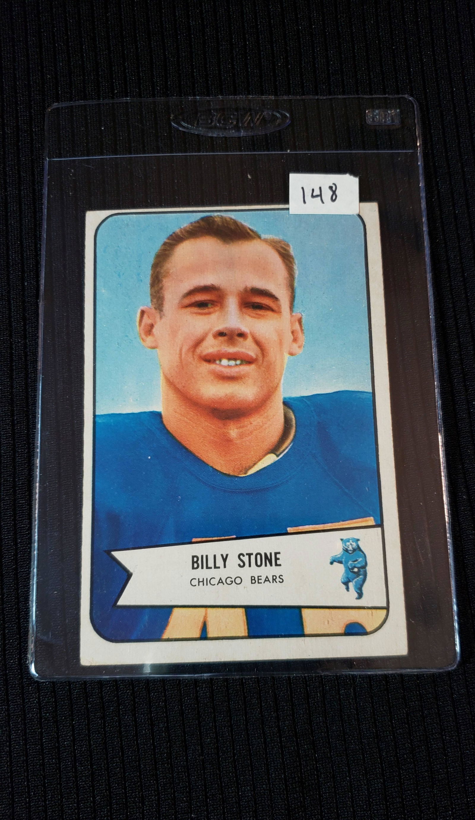 1954 BOWMAN BILLY STONE CHICAGO BEARS (1 of 1)