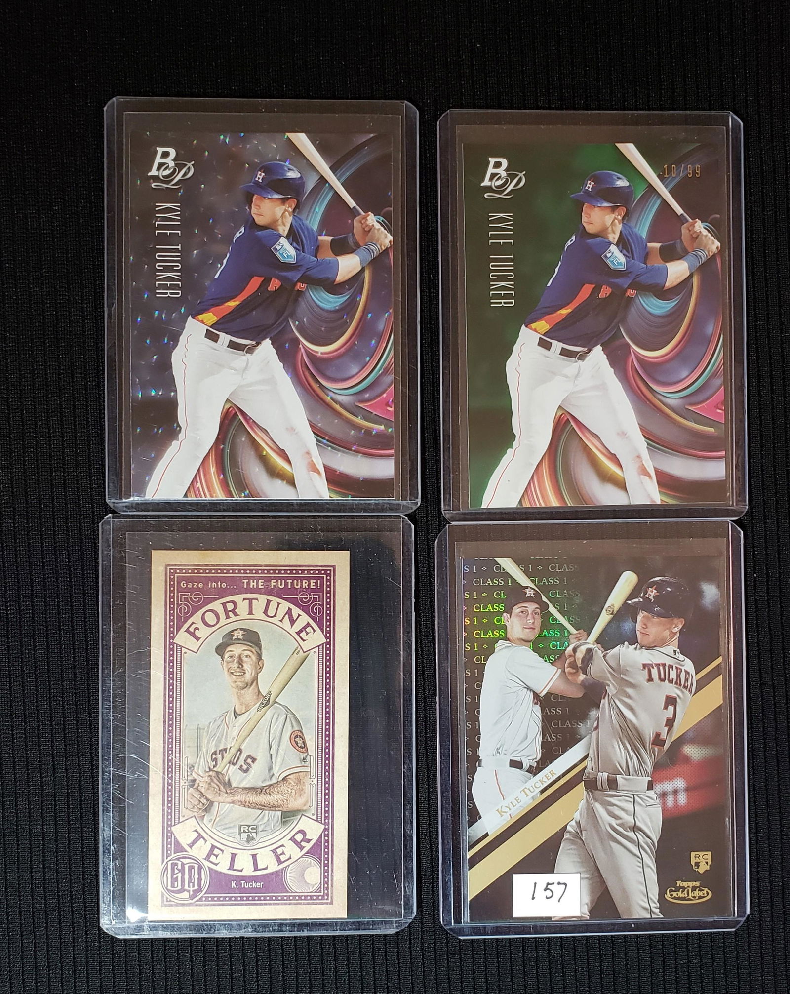 LOT OF 4 KYLE TUCKER ROOKIE CARDS WITH SHORT PRINTS (1 of 1)