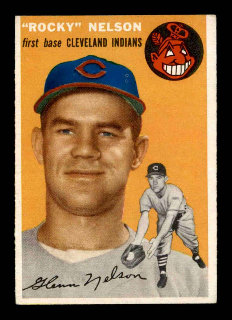 1954 Topps #199 Glenn (Rocky) Nelson INDIANS: 1954 Topps #199 Glenn (Rocky) Nelson INDIANS