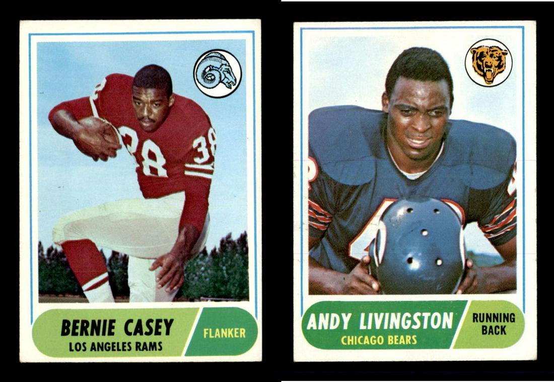 1968 Topps #28 Bernie Casey, #48 Andy Livingston RC (1 of 3)