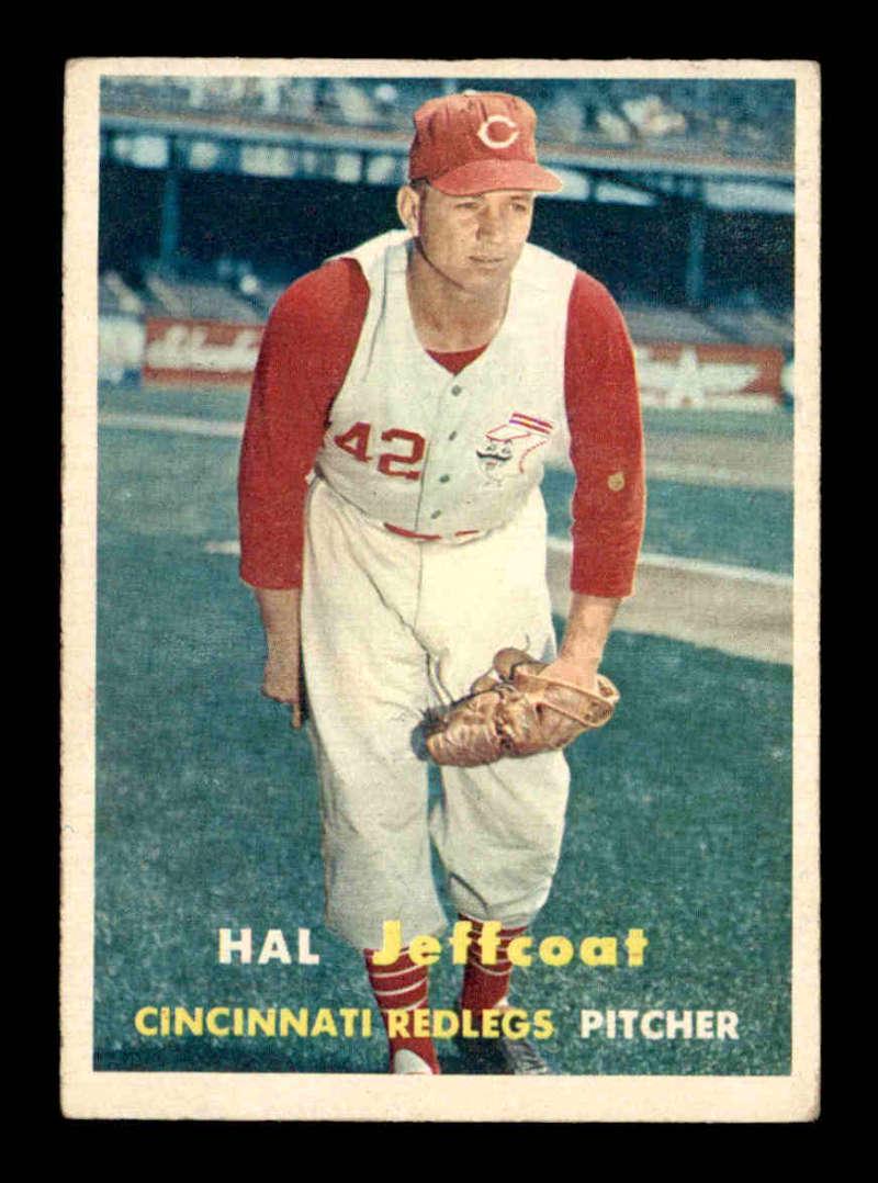 1957 Topps BASEBALL #93 Hal Jeffcoat: 1957 Topps BASEBALL #93 Hal Jeffcoat VG/VGEX