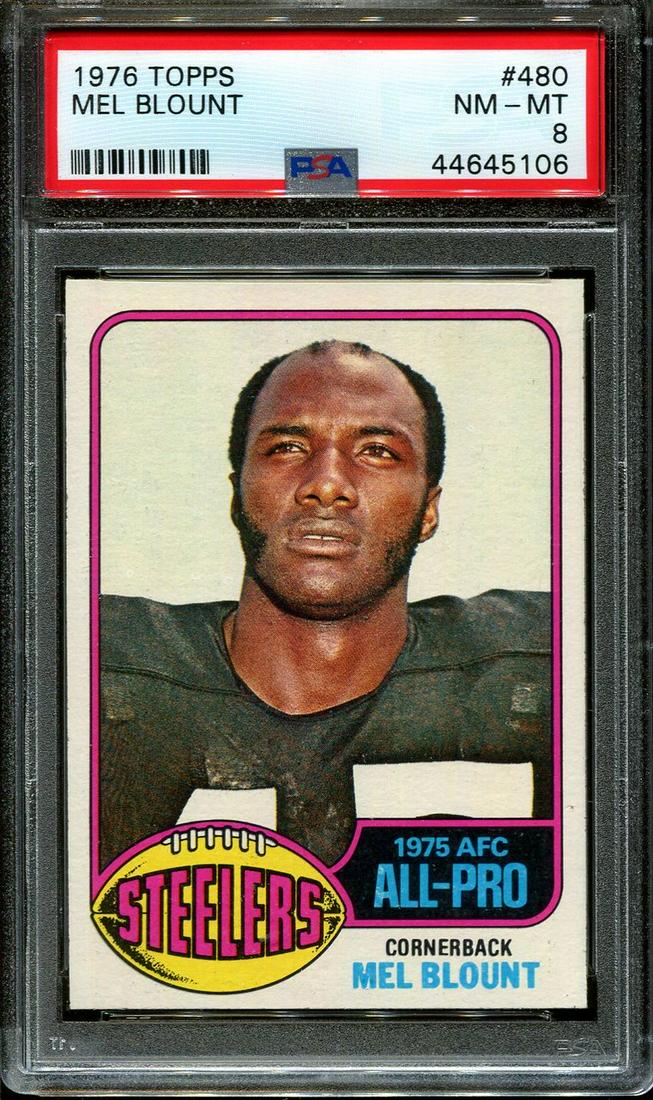 Â 1976 TOPPS #480 MEL BLOUNT STEELERS HOF PSA 8: Â 1976 TOPPS #480 MEL BLOUNT STEELERS HOF PSA 8