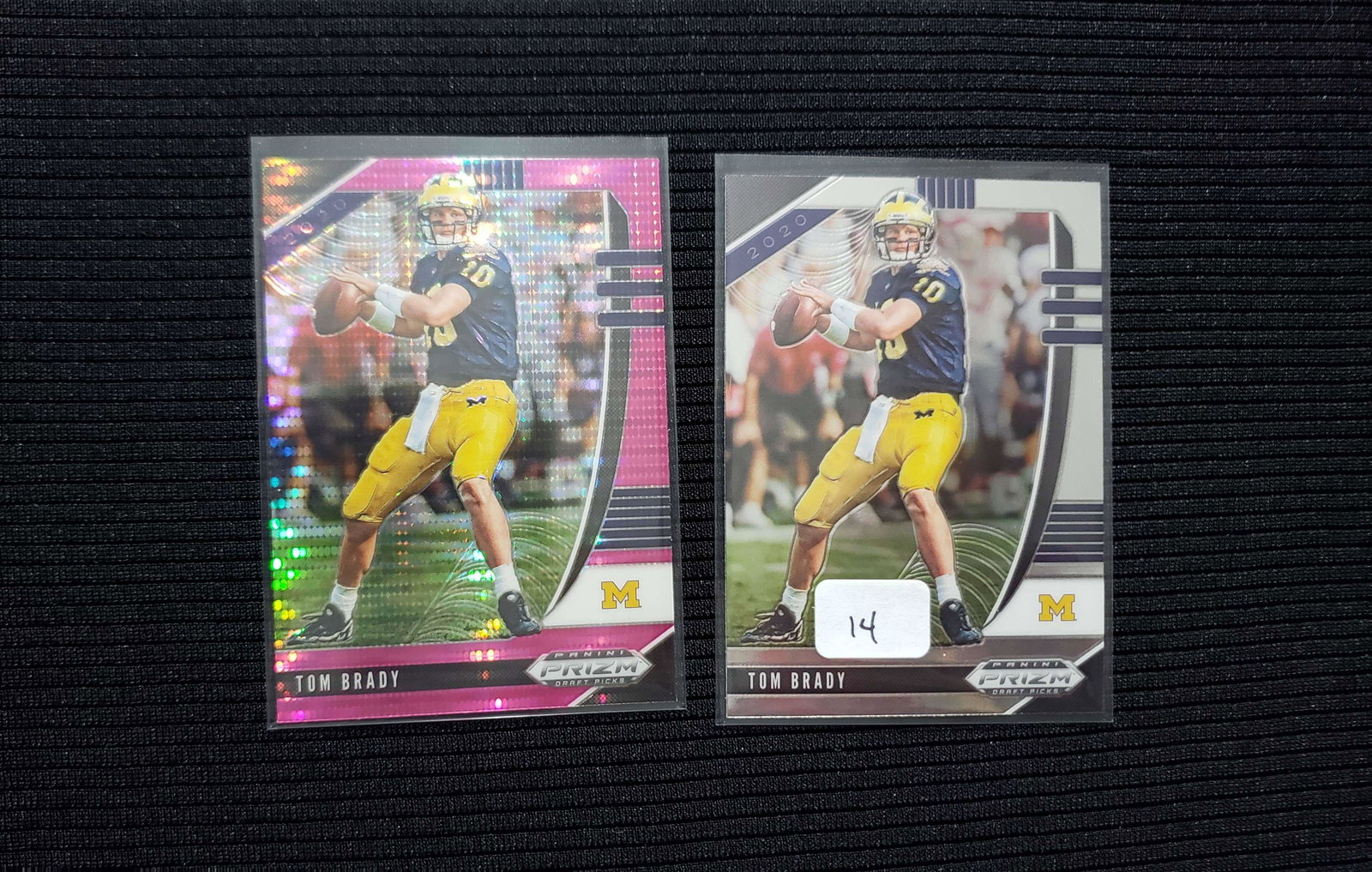 2020 PRIZM DRAFT TOM BRADY MICHICAN W/ PINK PULSAR: 2020 PRIZM DRAFT TOM BRADY MICHICAN W/ PINK PULSAR