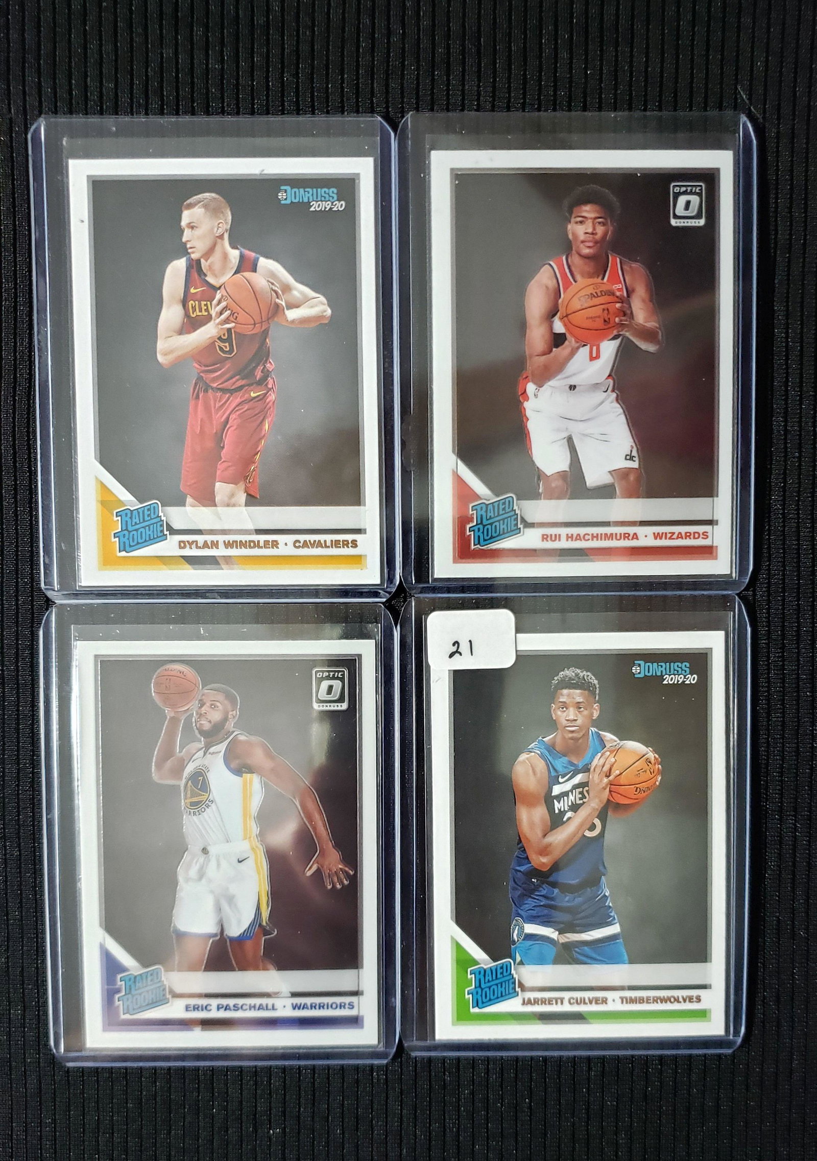 2019-20 DONRUSS BASKETBALL RATED ROOKIES: JARRET CULVER, RUI HACHIMURA, ERIC PASCHALL, DYLAN WINDLER