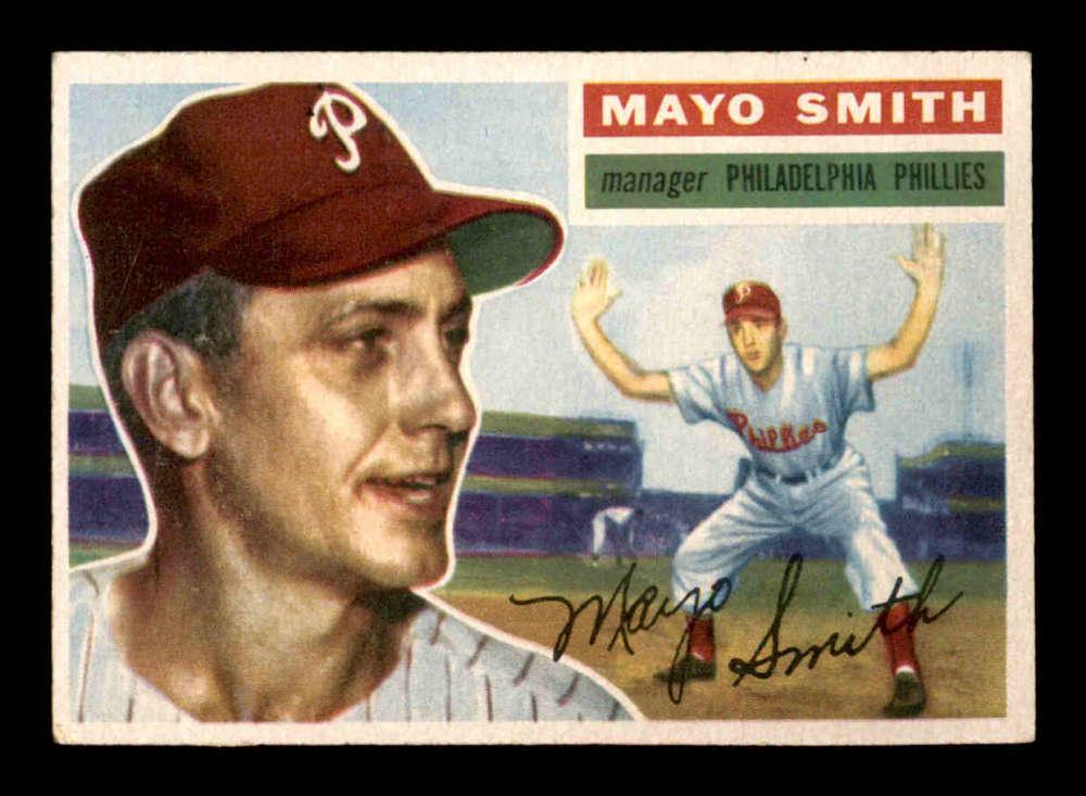 1956 Topps White Back #60 Mayo Smith COACH-PHILLIES: 1956 Topps White Back #60 Mayo Smith COACH-PHILLIES