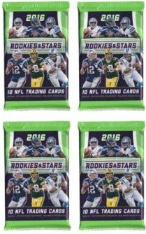 2016 PANINI Rookies & Stars FootbalL 4-Pack Lot: KEY ROOKIES INCLUDE Dak Prescott, Ezekiel Elliott, Carson Wentz, Jared Goff, Will Fuller, Michael Thomas, Joey Bosa, and many more!!