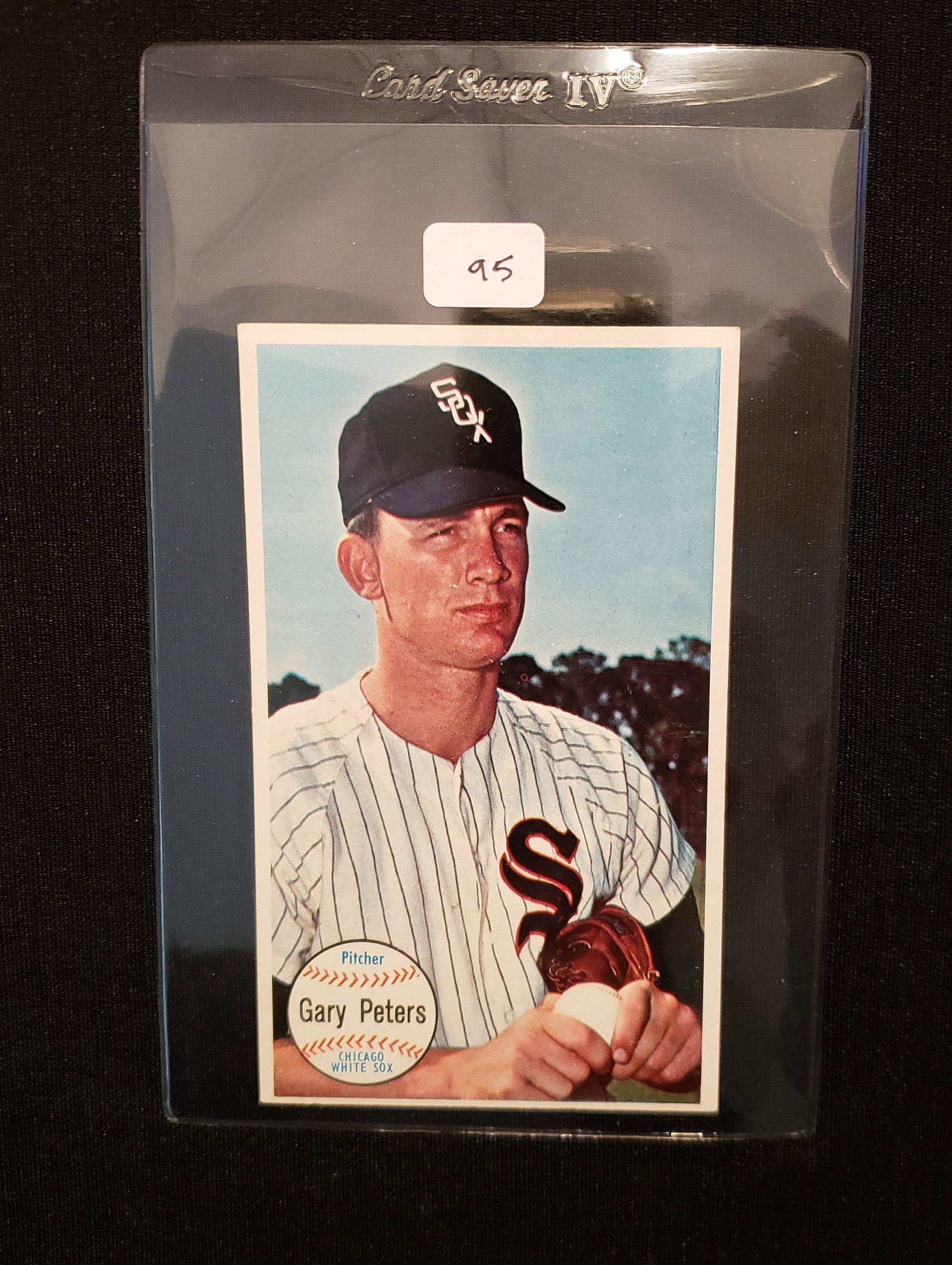 1964 TOPPS GIANTS JUMBO 5X7 BASEBALL CARD: CHICAGO WHITE SOX GARY PETERS CARD #1