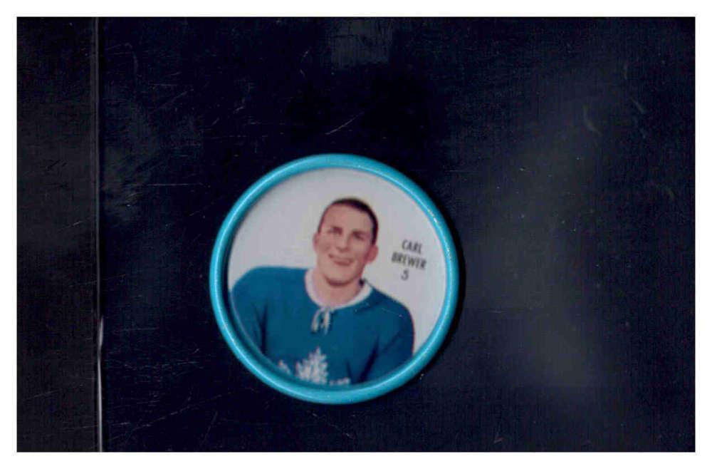 1962 Shirriff Coins #5 Carl Brewer TOTONTO MAPLE LEAFS: 1962 Shirriff Coins #5 Carl Brewer TOTONTO MAPLE LEAFS EXMT