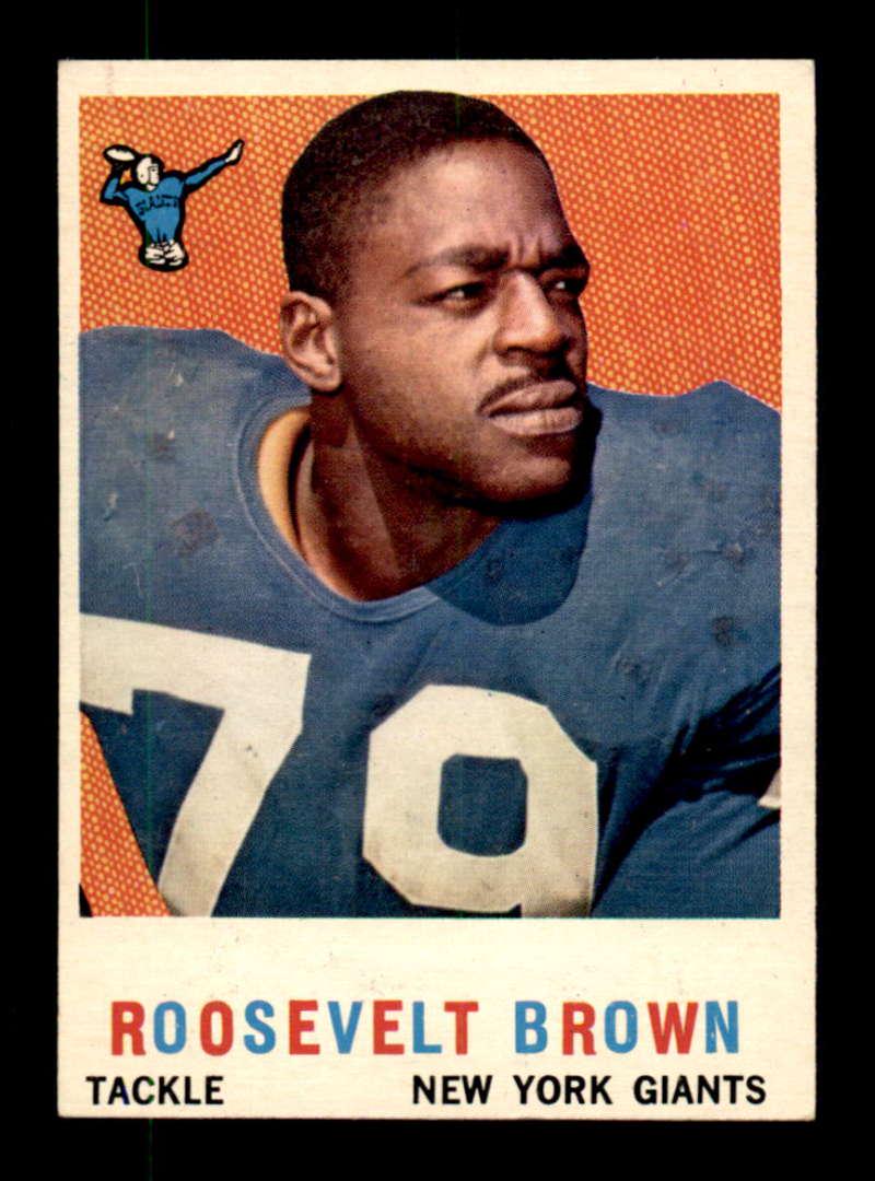 1959 Topps #114 Roosevelt Brown COLTS EXMT: 1959 Topps #114 Roosevelt Brown EXMT