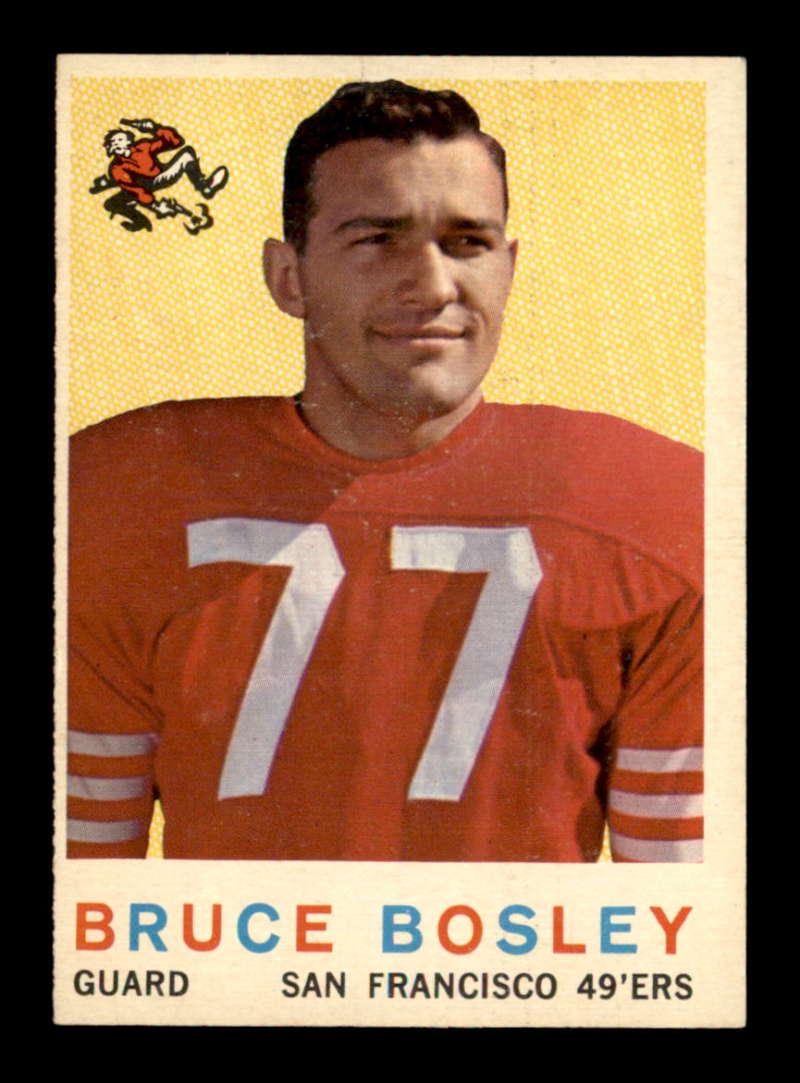 VINTAGE 1959 TOPPS NFL FOOTBALL CARDS: 1959 Topps #166 Bruce Bosley RC EX/EX+