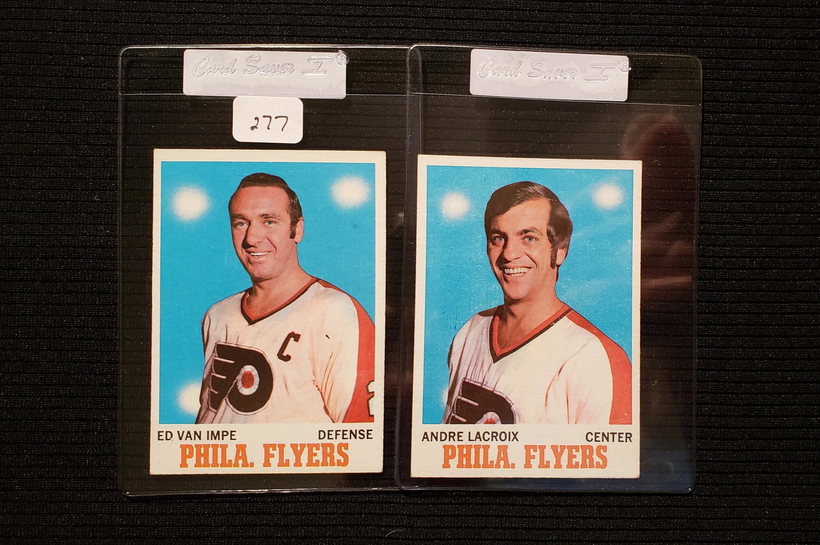 1970 TOPPS HOCKEY ED VAN IMPE, ANDRE LACROIX: 1970 TOPPS HOCKEY ED VAN IMPE, ANDRE LACROIX