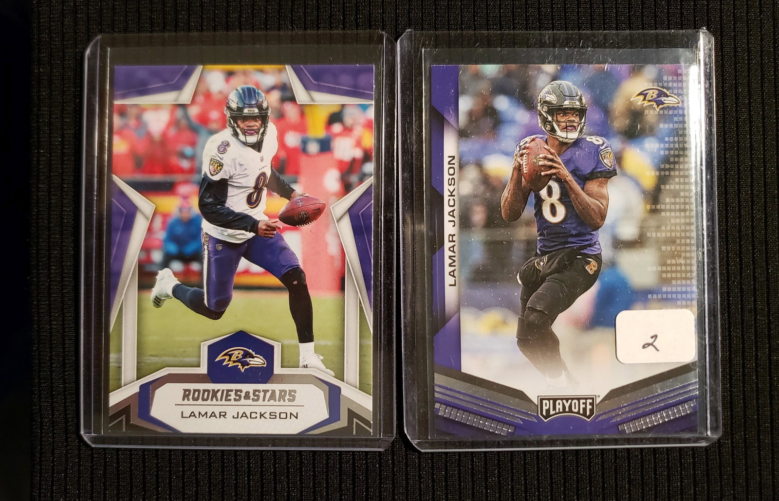 LOT OF 2 LAMAR JACKSON FOOTBALL CARDS NFL MVP (1 of 1)