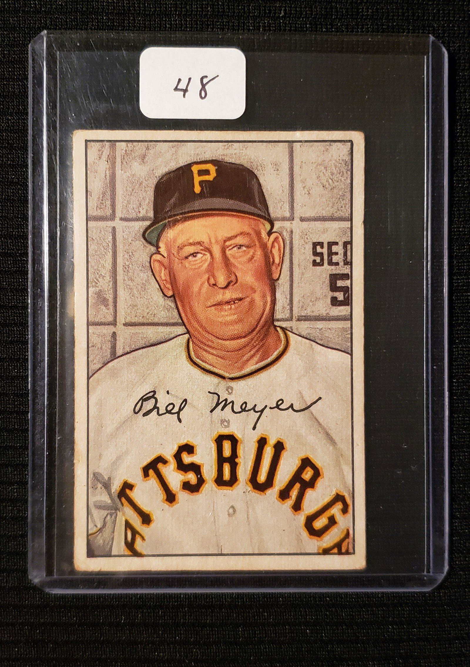 1952 BOWMAN BASEBALL #155 BILLY MEYER (1 of 2)
