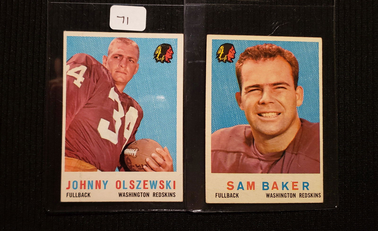 1959 TOPPS FOOTBALL JOHN OLSZEWSKI, SAM BAKER (1 of 1)