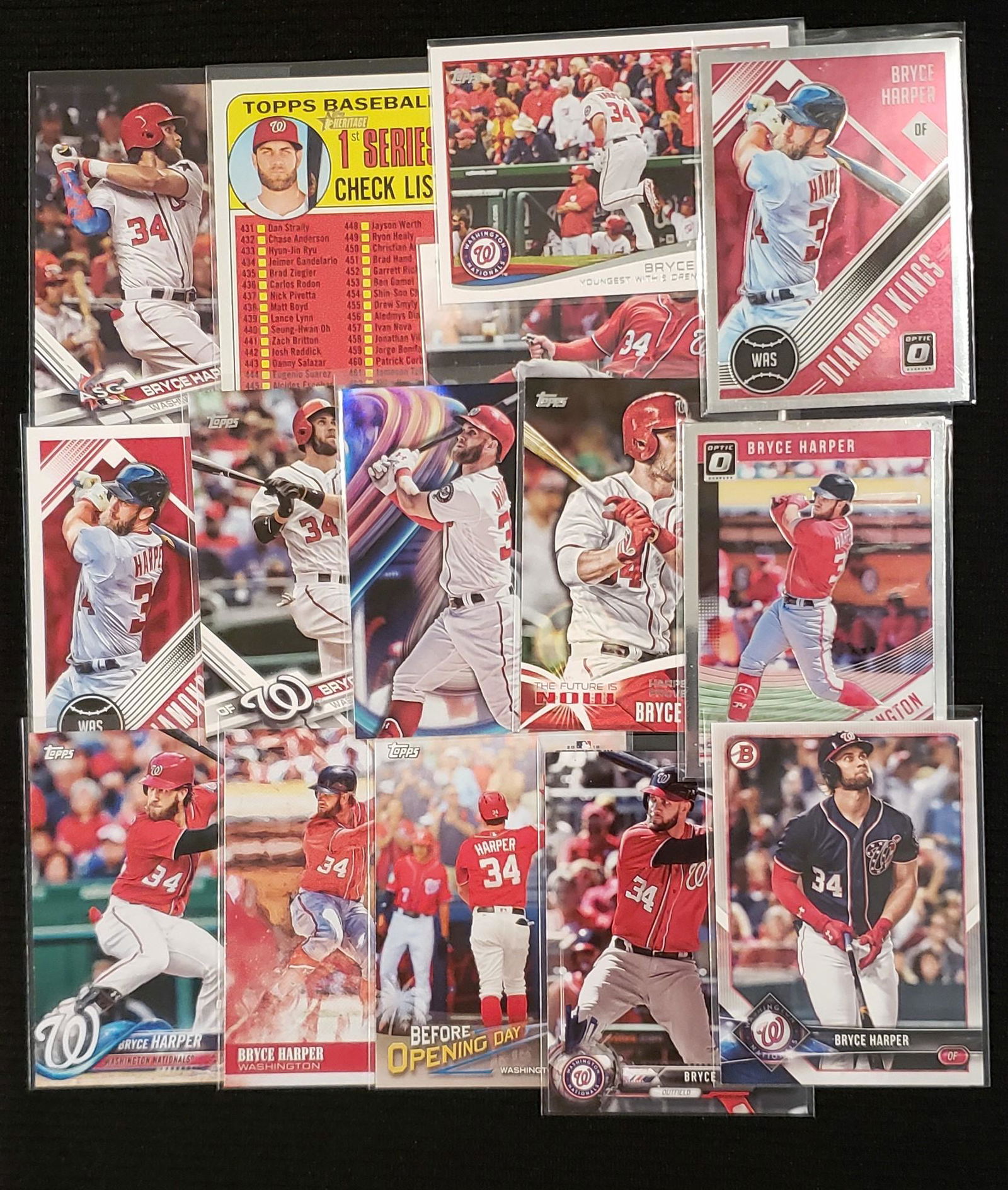 LOT OF 15 DIFFERENT BRYCE HARPER CARDS (1 of 2)