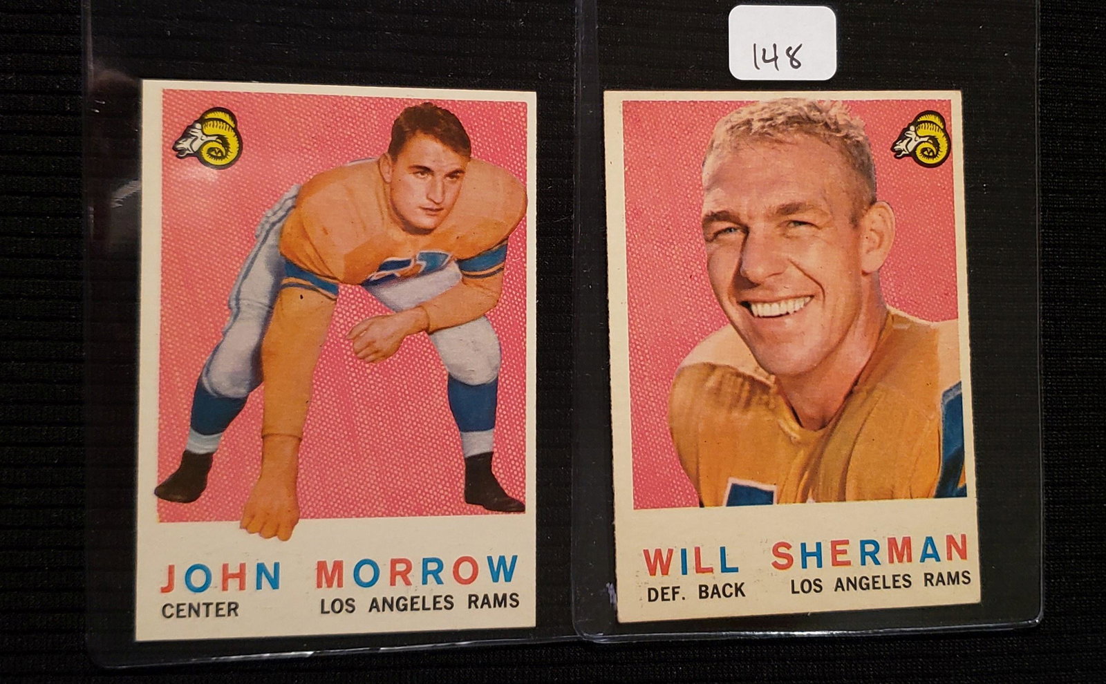 1959 TOPPS FOOTBALL LOS ANGELES RAMS CARDS (1 of 2)