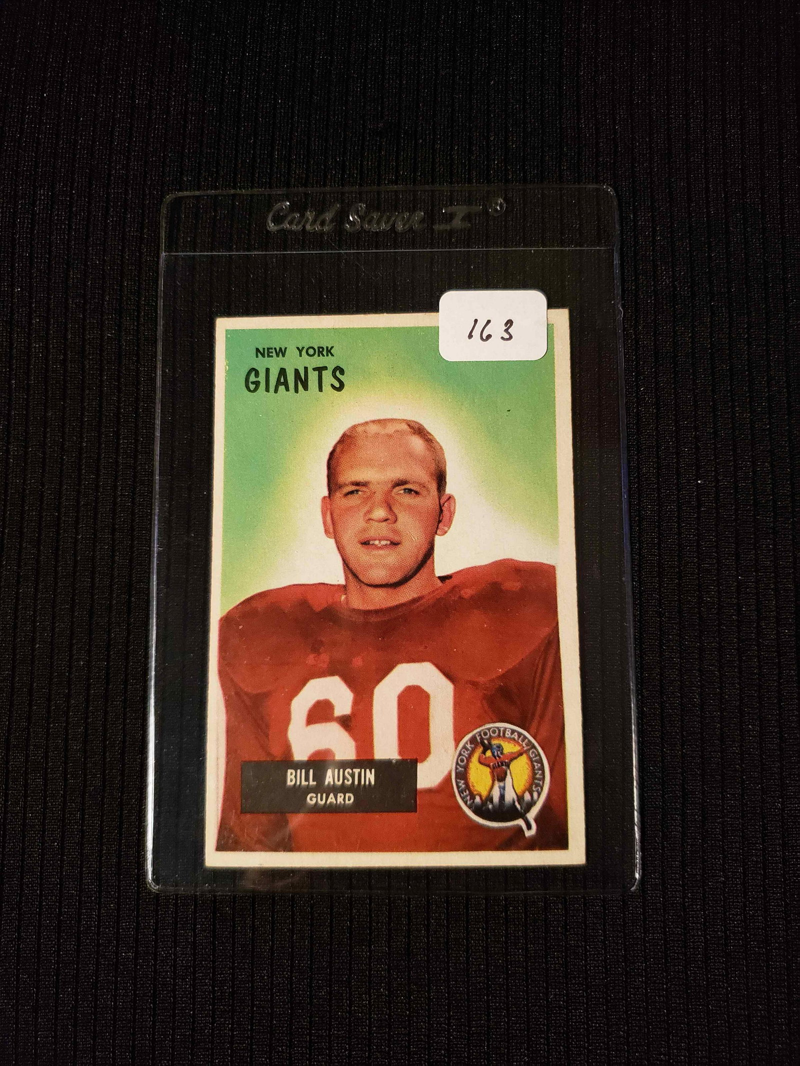 1955 BOWMAN FOOTBALL Bill AUSTIN GIANTS (1 of 1)