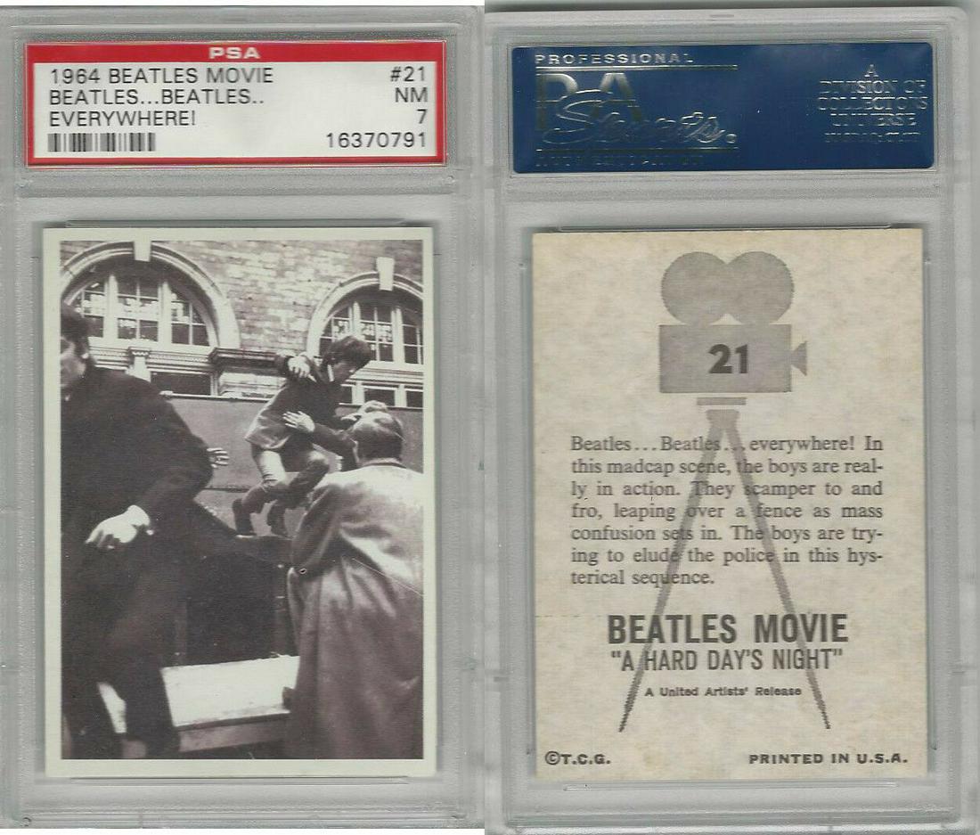 PSA GRADED 1964 Topps Beatles Movie CARD PSA 7 (1 of 1)