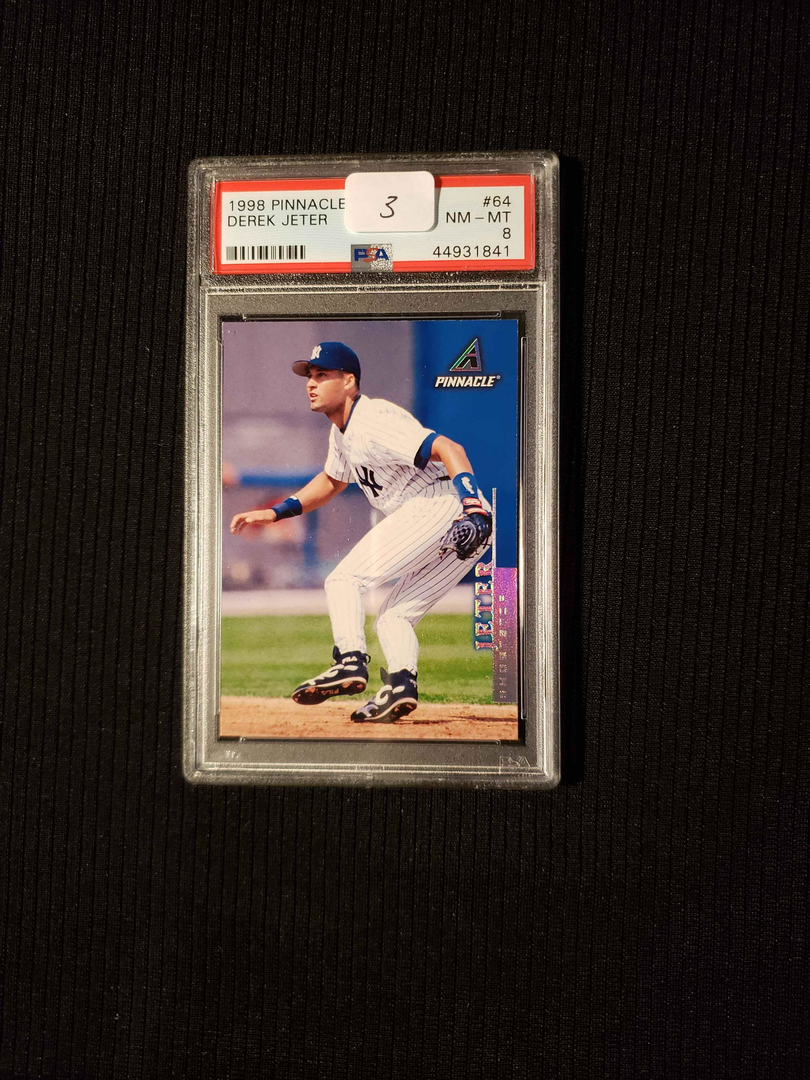 1998 PINNACLE DEREK JETER PSA 8 NM-MT: 1998 PINNACLE DEREK JETER PSA 8 NM-MT