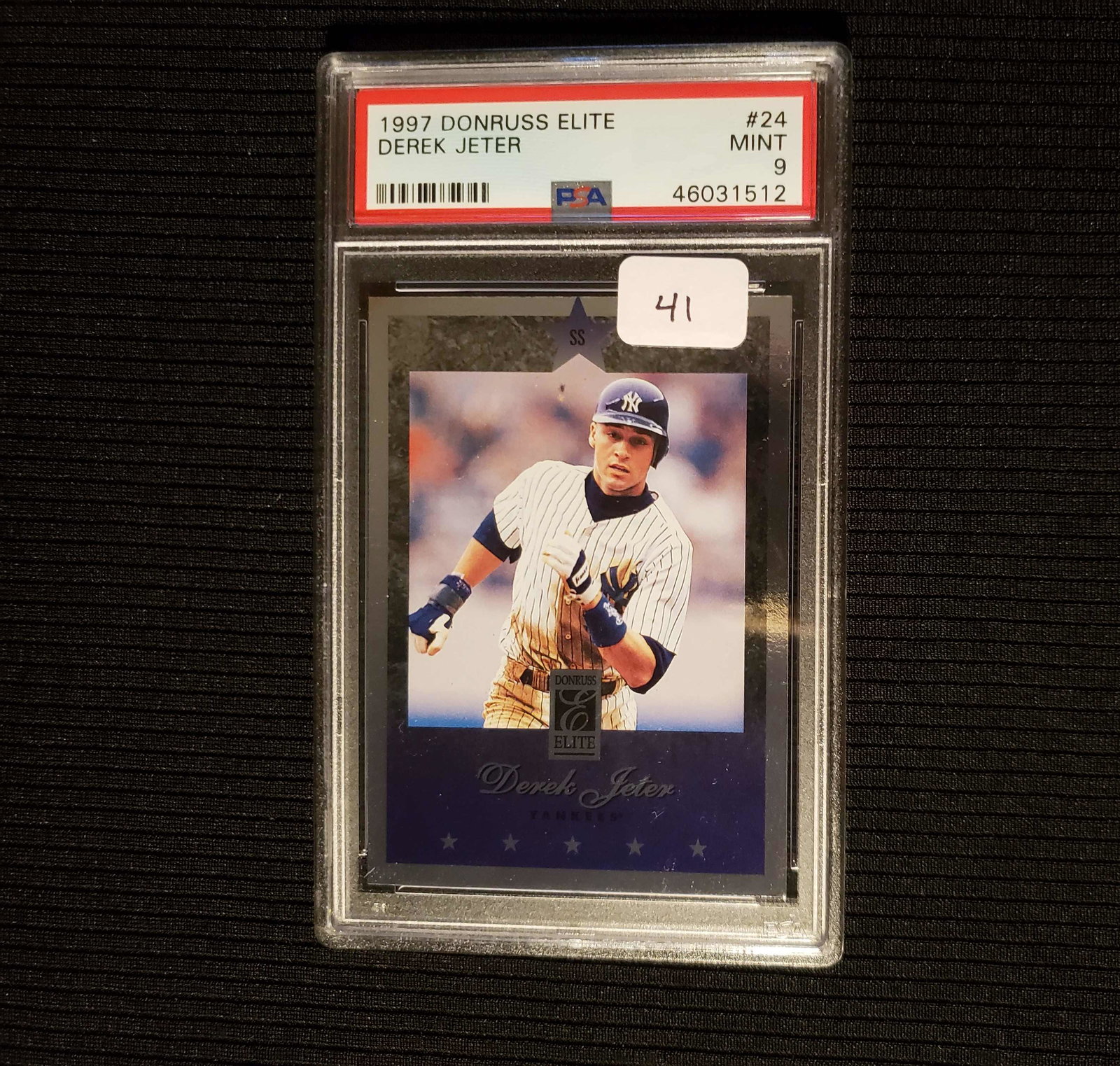 1997 ELEITE DEREK JETER YANKEES PSA 9 MINT: PSA GRADED MNT 9 DEREK JETER DONRUSS ELITE SERIES