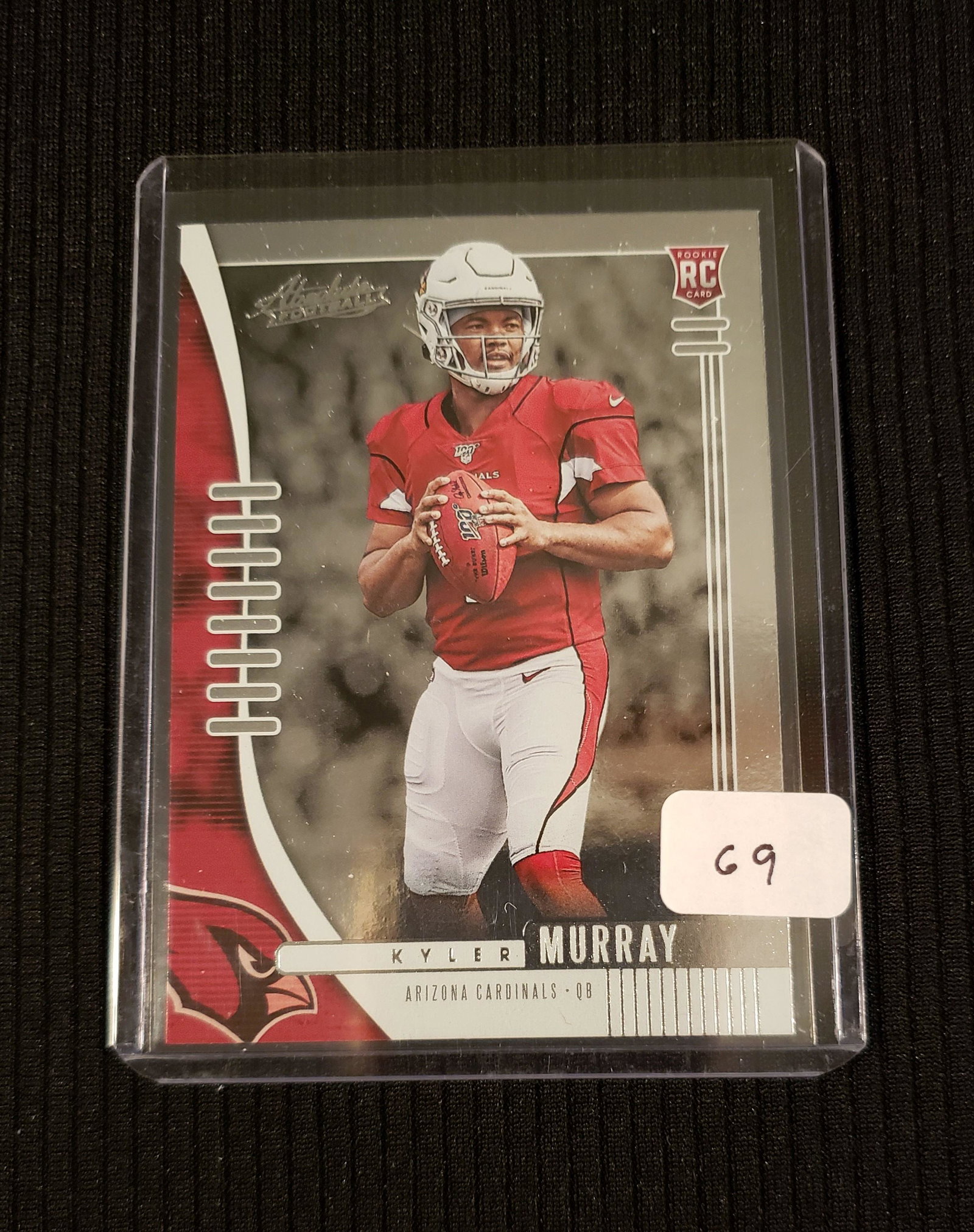 KYLER MURRAY ARIZ. CARDS ROOKIE CARD: 2019 ABSOLUTE KYLER MURRAY FOIL ROOKIE CARD