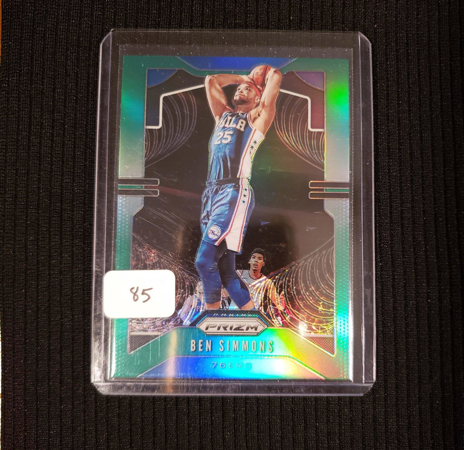 BEN SIMMONS PHILA 76ERS GREEN PRIZM SHORT PRINT: 2019-20 PANINI GREEN PRIZM SP