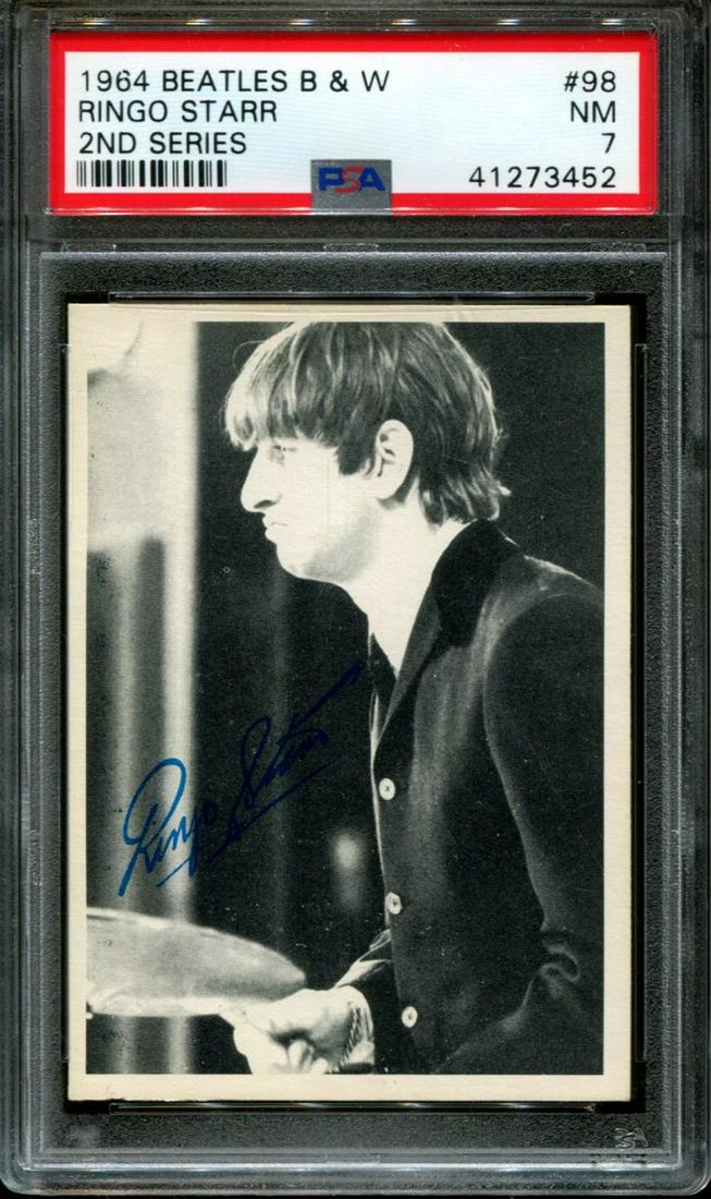 1964 BEATLES B&W #98 RINGO STARR POP 7 PSA 7: 1964 BEATLES B&W #98 RINGO STARR POP 7 PSA 7 N2600035-452