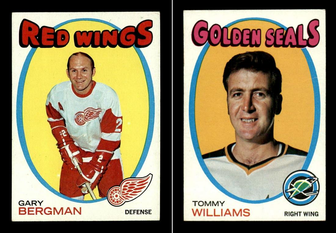 VINTAGE 1971 Topps HOCKEY CARDS: 1971 Topps #119 Gary Bergman & Tom Williams VG/VGEX