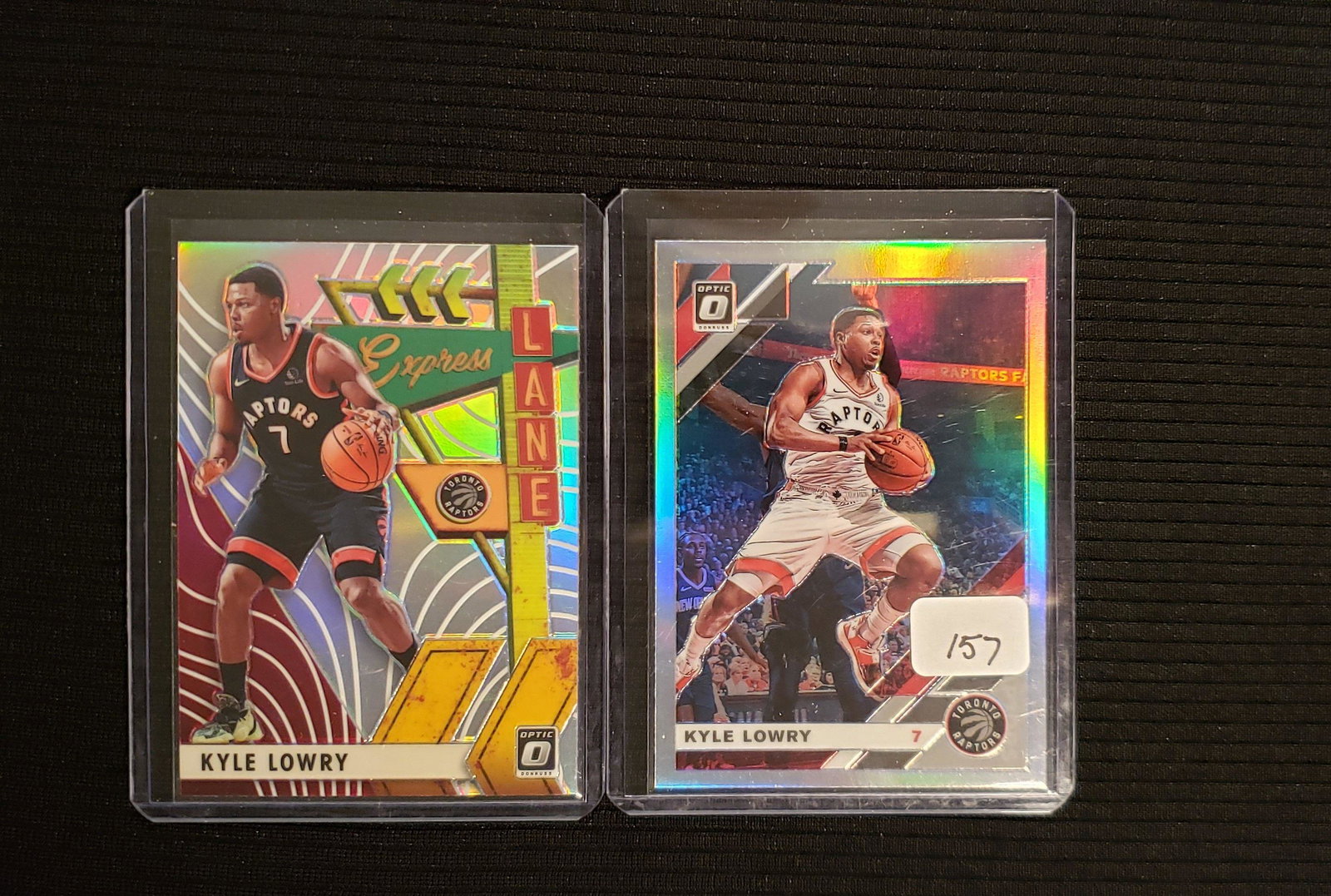 2020 OPTIC KYLE LOWERY RAPTORS HOLO PRIZMS: SILVER PRIZM BASE AND EXPRESS LANE SILVER HOLO