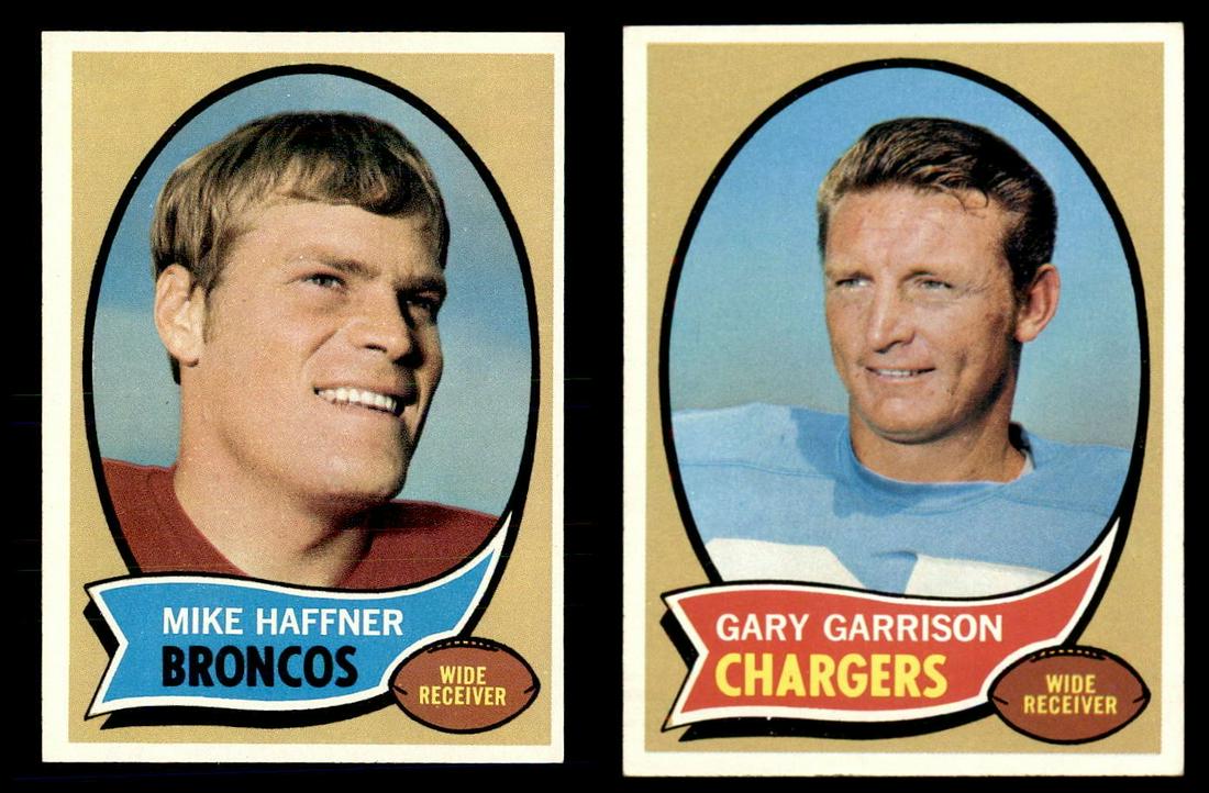 1970 Topps Football Cards: 1970 Topps #23 Gary Garrison #14 Mike Haffner