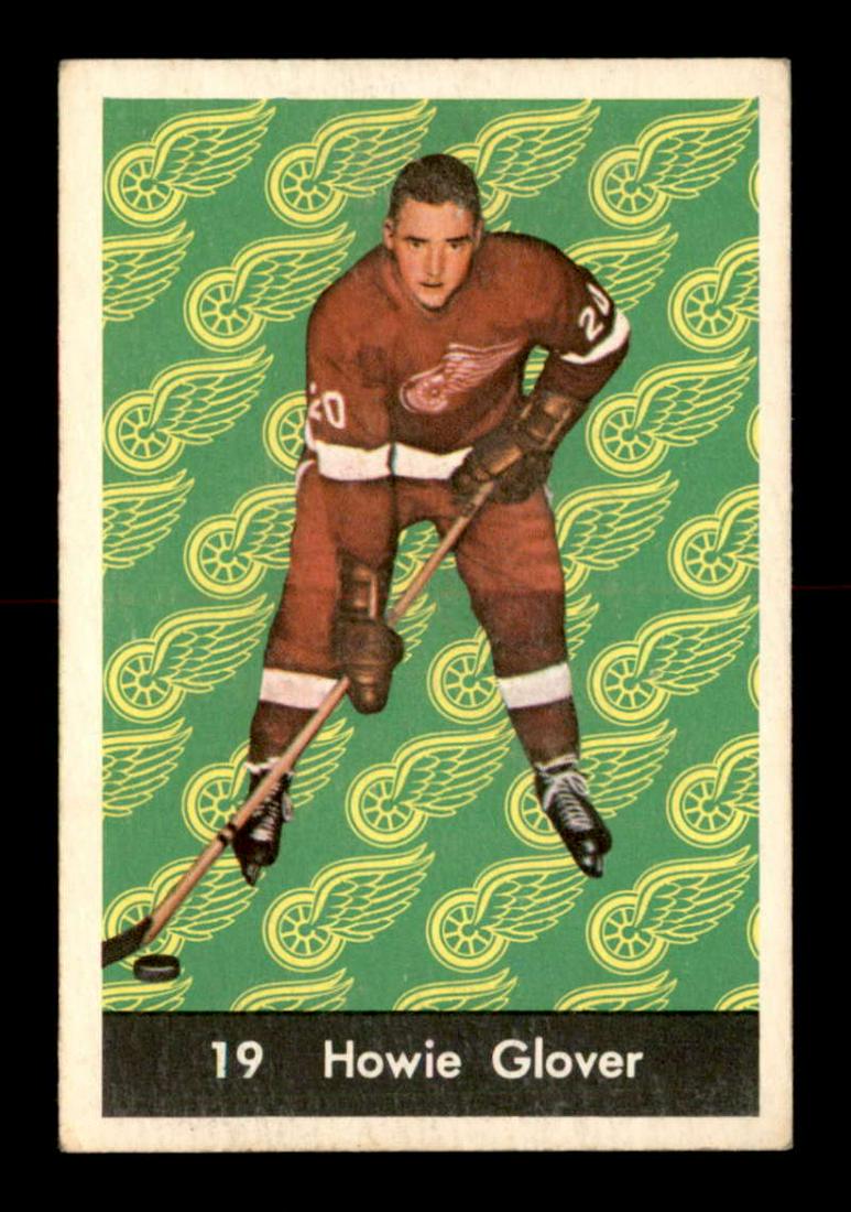 1961 Parkhurst Hockey #19 Howie Glover VGEX: 1961 Parkhurst Hockey RED WINGS #19 Howie Glover VGEX