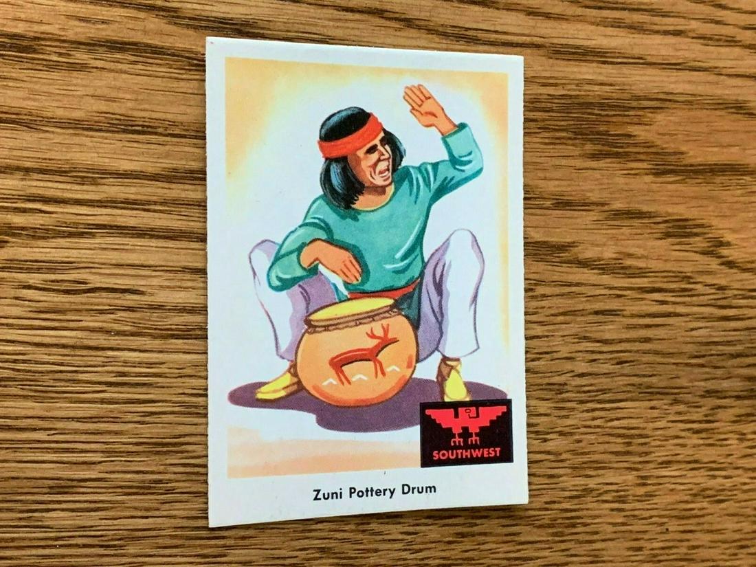 1959 Fleer Indian Trading Card #64 Zuni Pottery Drum: 1959 Fleer Indian Trading Card #64 Zuni Pottery Drum