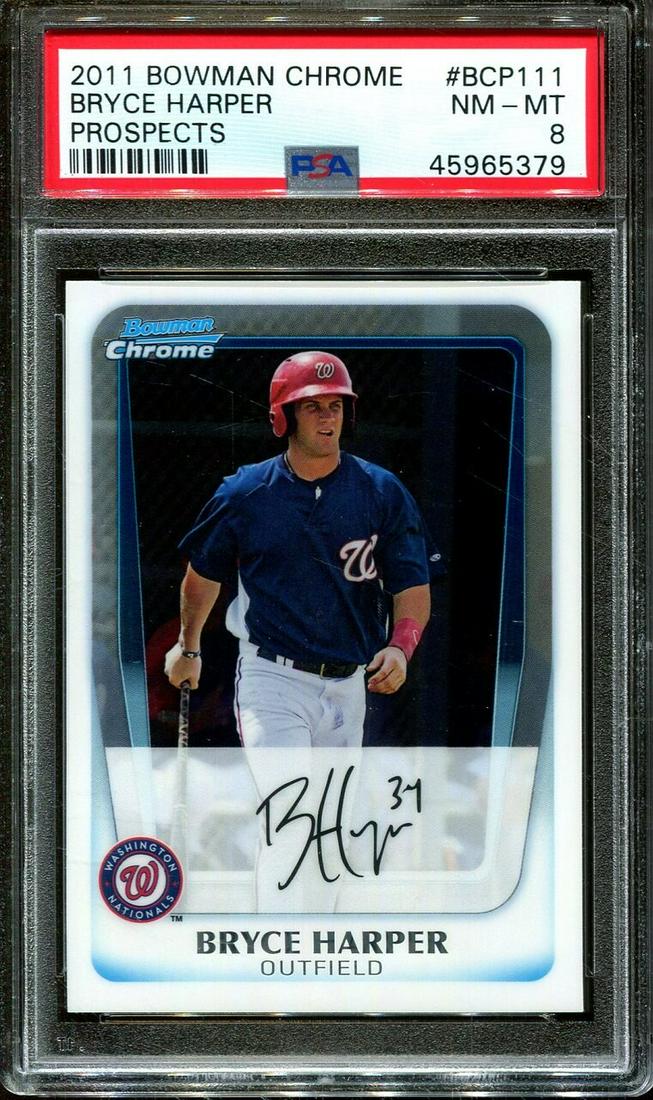 2011 BOWMAN CHROME PROSPECTS BRYCE HARPER ROOKIE CARD (1 of 2)