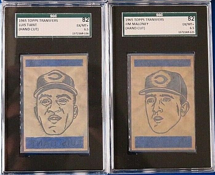 (2) SGC GRADED 1965 TOPPS TRANSFERS LUIS TIANT AND JIM (1 of 2)