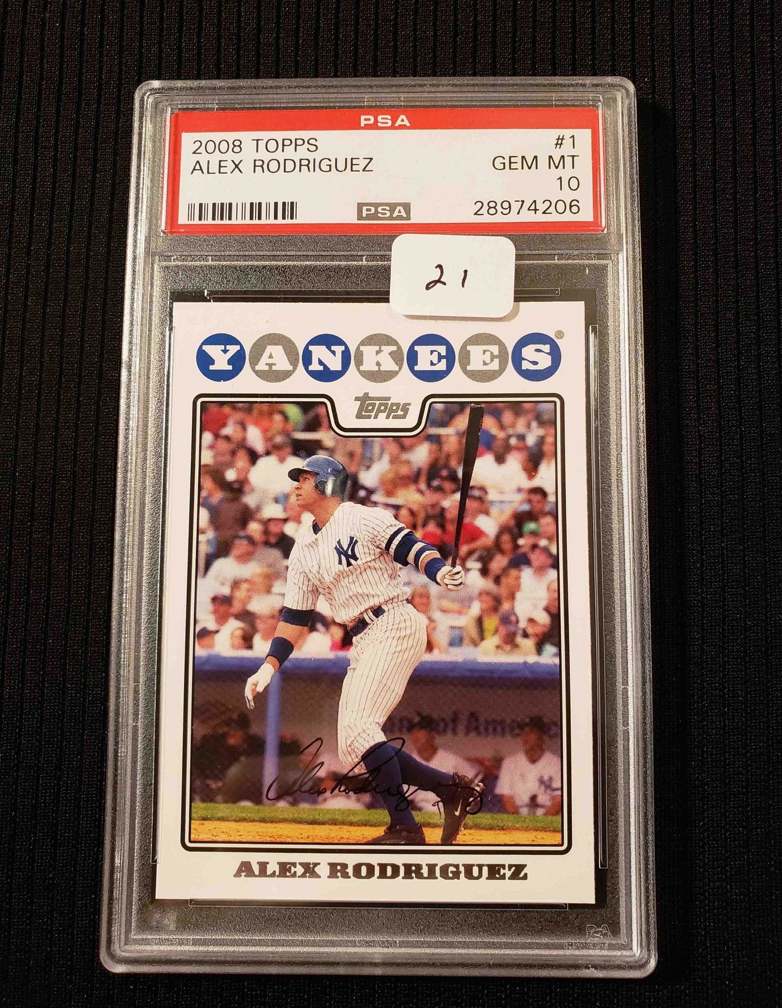 ALEX RODRIGUEZ YANKEES PSA GEM MINT 10 2008 TOPPS #1 (1 of 2)